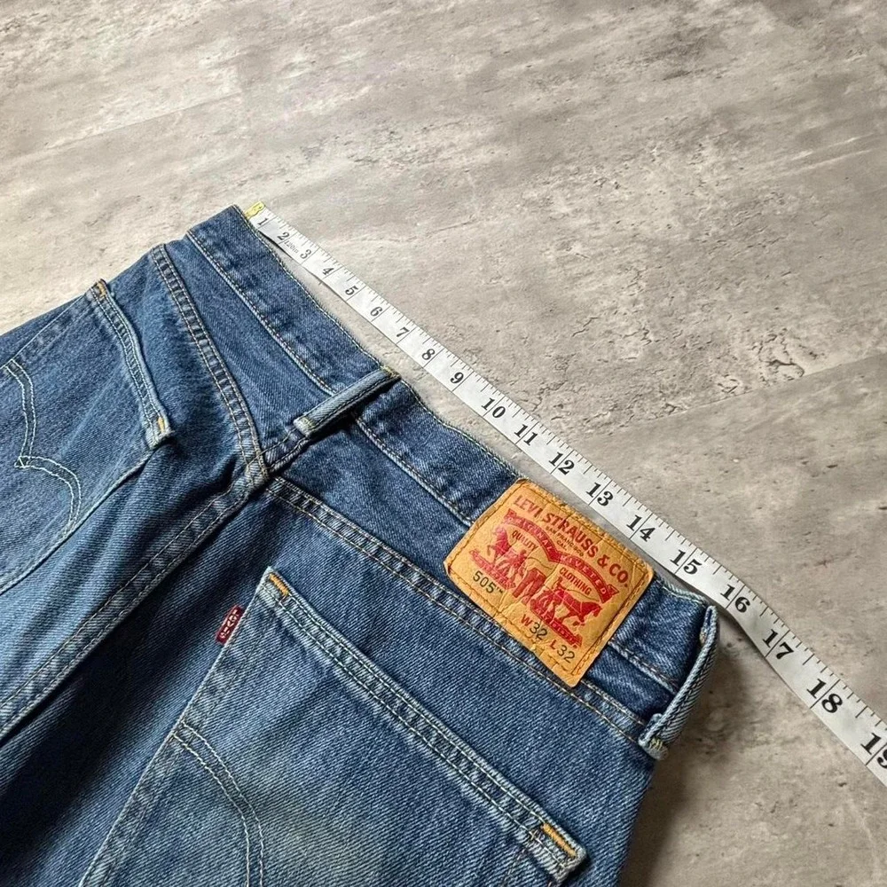 Levi's 505 Jeans Mens 32x30 Blue Y2K Baggy Faded Worn In Straight Leg